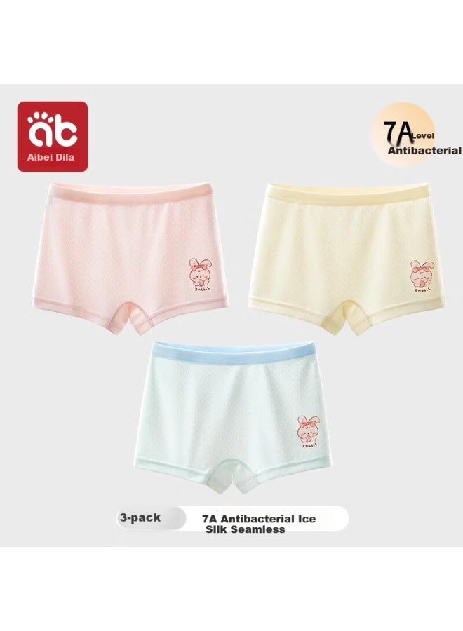 AIBEDILA Aibei Dila Children's Underwear Girls' Ice Silk Seamless Four-corner Shorts For Medium And Large Children Flat Angle Girls Baby Girls Summer Thin Section - Image 1