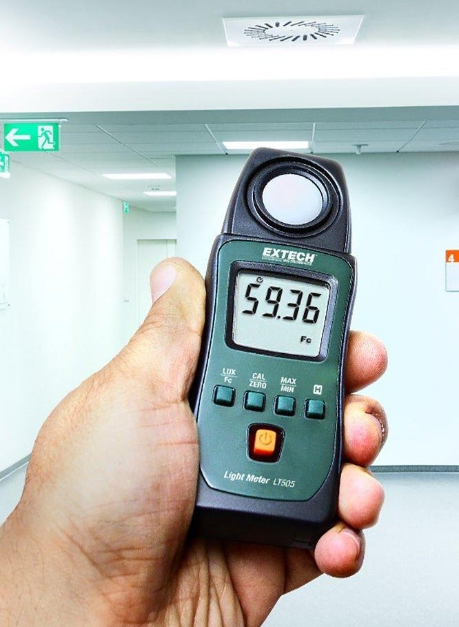 إكستيك أنستورمنتس جهاز جيب رقمي رقمي تلقائي النطاق لقياس شدة الضوء Extech LT505 - Image 1