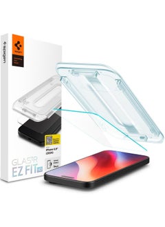 Spigen واقي شاشة زجاجي مقوى GLASTR EZ FIT لهاتف iPhone 16 Pro MAX - متوافق مع الجراب مع حماية المستشعر [عبوة واحدة]  - Image 1