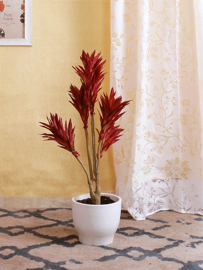 86CM TALL DECORATIVE ARTIFICIAL DRACAENA PLANT WITHOUT POT 171 LEAVES RED