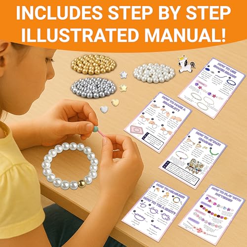 STEMTICS Bracelet Making Kit for Girls Age 8-12 Years Old with Beads and Charms | Stylish Jewellery Birthday Gift Set for Girl Kids 8, 9, 10, 11, 12 Year Old (Loop & Love) - Image 4