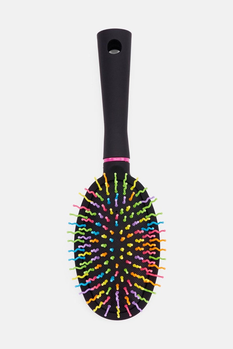 Expressions Women Rainbow Oval Cushion Detangle Brush, Black - Image 3
