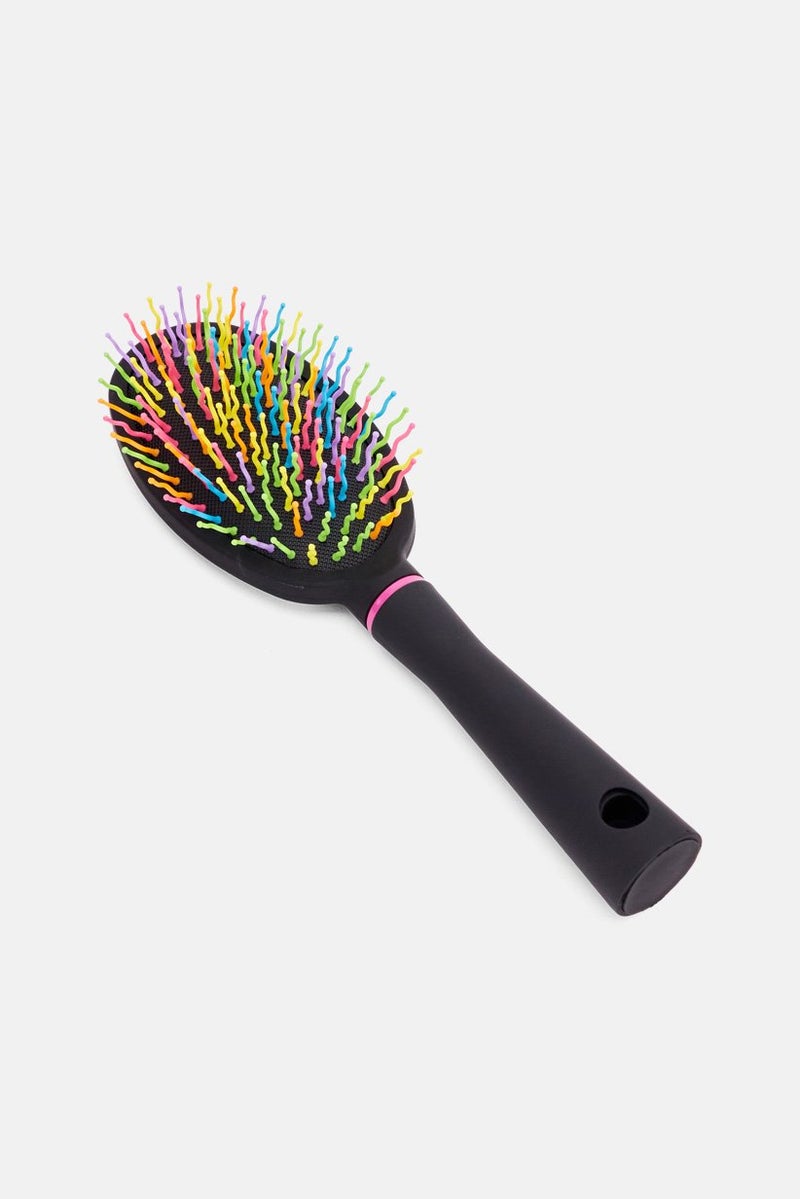 Expressions Women Rainbow Oval Cushion Detangle Brush, Black - Image 2
