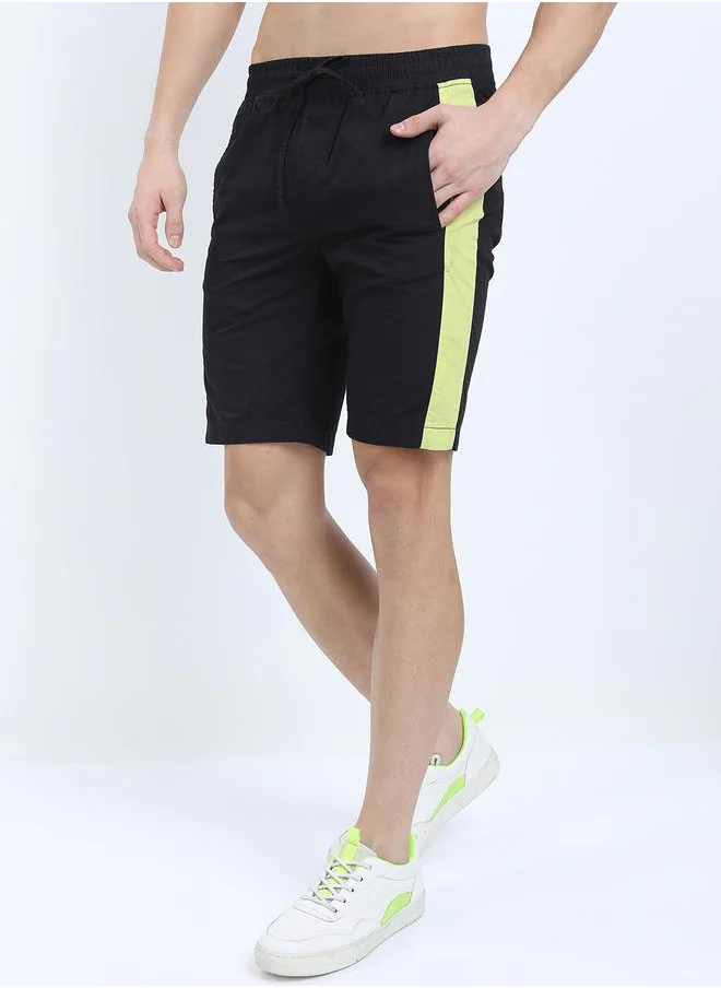 HIGHLANDER Side Striped Panel Slim Fit Shorts by Styli