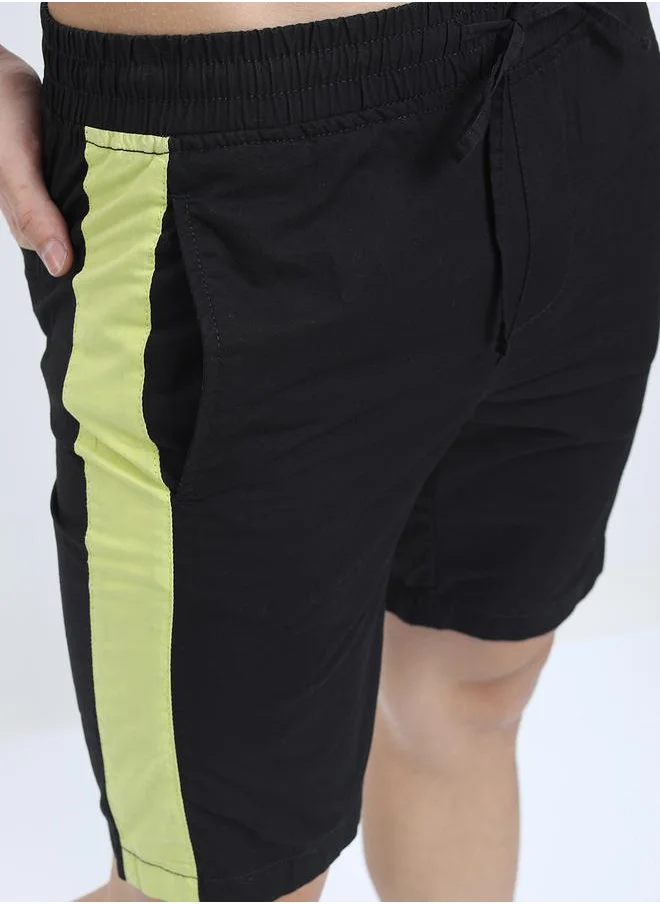 HIGHLANDER Side Striped Panel Slim Fit Shorts by Styli