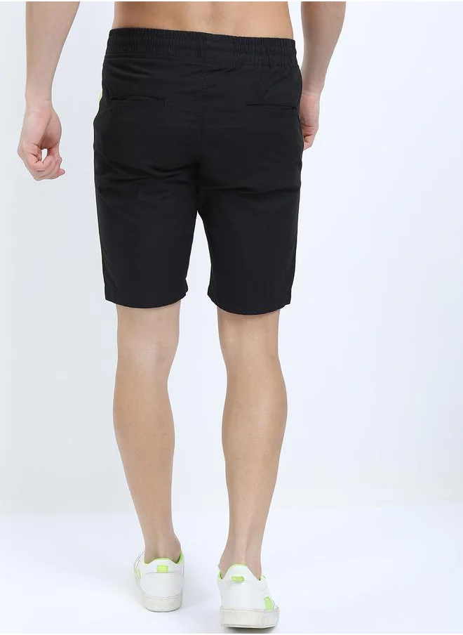 HIGHLANDER Side Striped Panel Slim Fit Shorts by Styli
