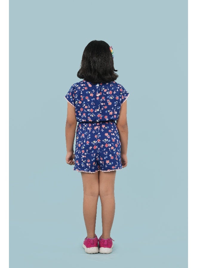 Nature Nook Kids Multicolor Cotton Printed Playsuit For Girls - Image 3
