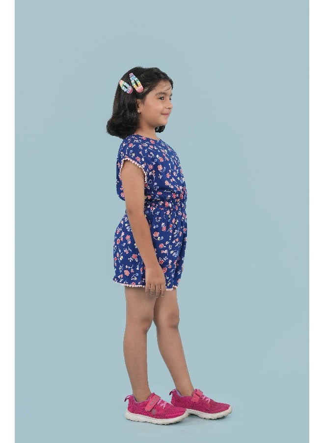 Nature Nook Kids Multicolor Cotton Printed Playsuit For Girls - Image 4