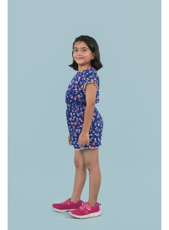 Nature Nook Kids Multicolor Cotton Printed Playsuit For Girls - Image 2