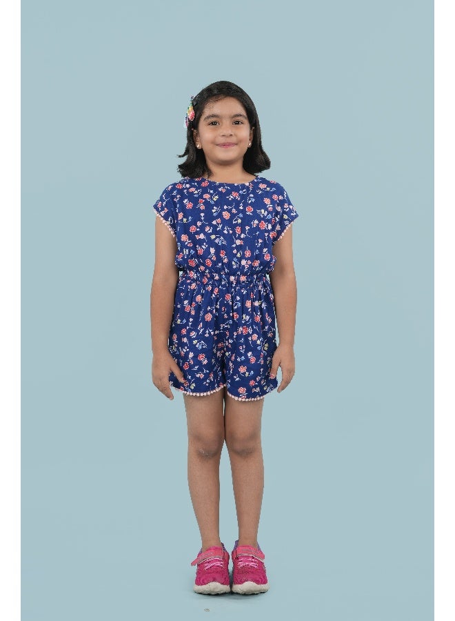 Nature Nook Kids Multicolor Cotton Printed Playsuit For Girls - Image 5