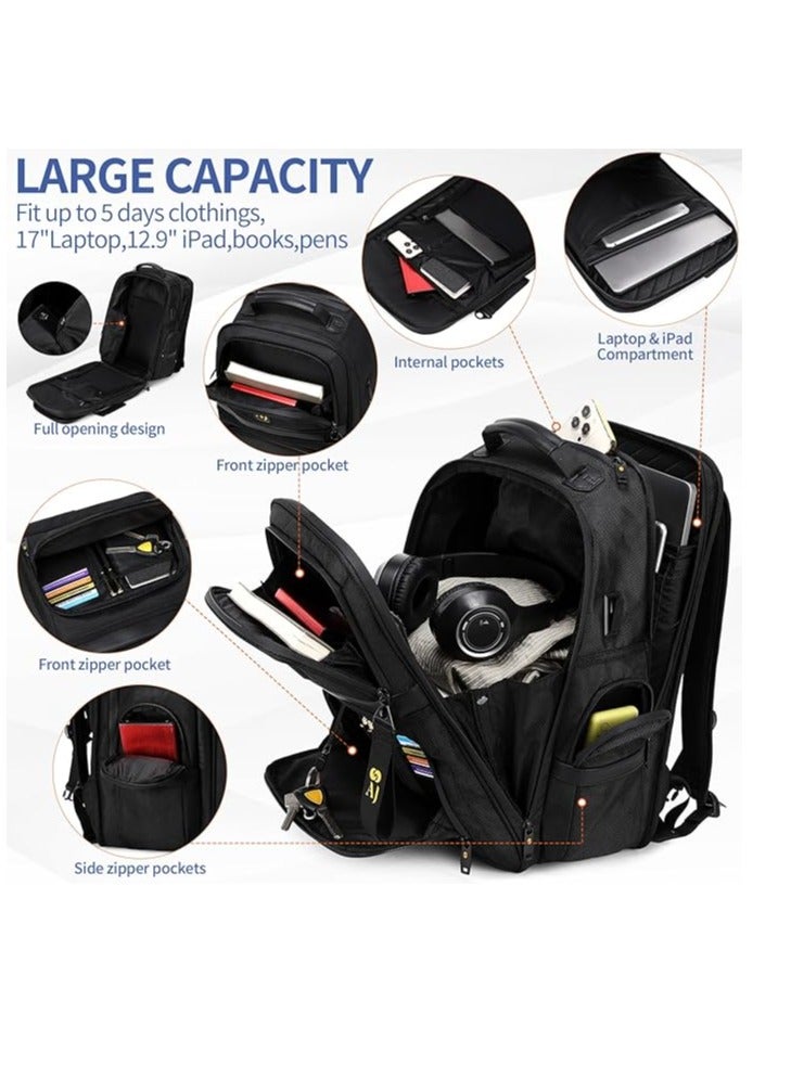 إيه جاي حقيبة ظهر للكمبيوتر المحمول من AJ للرجال، متينة وخفيفة الوزن أثناء السفر، مع تقنية AGS المصنوعة من الألياف الدقيقة USB - Image 4