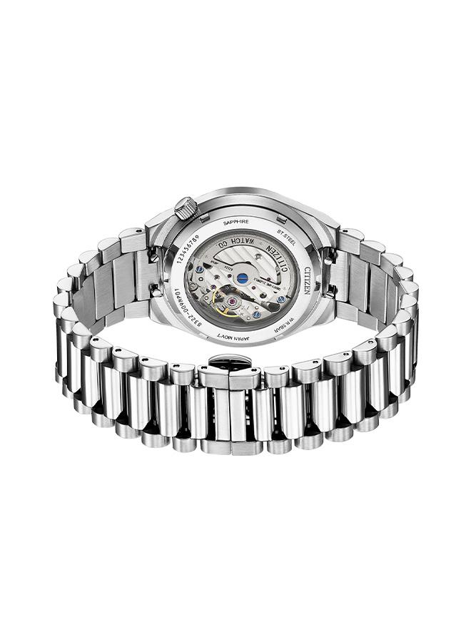 ساعة ميكانيكية رجالية بسوار ستانلس ستيل - - مم
