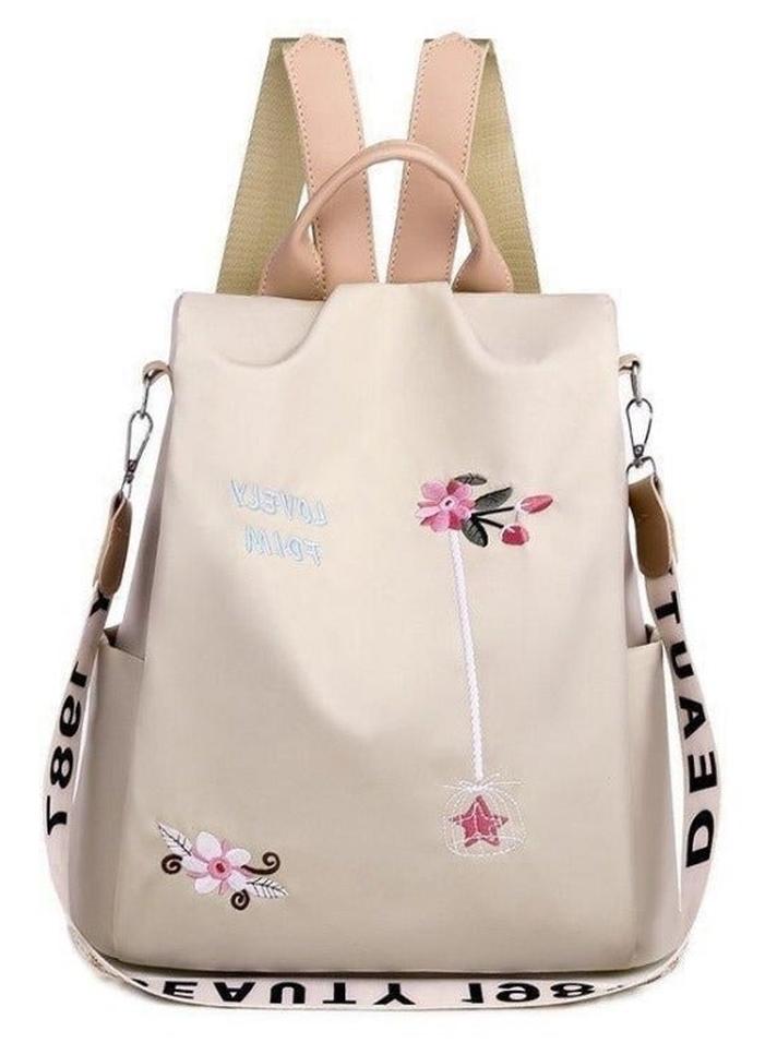 Women's Anti-theft Backpack, Ladies Large Capacity Nylon School Bag Back Bag Book Bag Shoulder Bag, Girls and College Students Waterproof Handbag Side Bag Sling Bag for Campus Shopping - Image 1