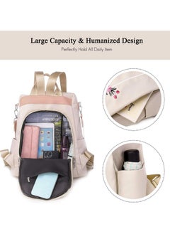 Generic Women's Anti-theft Backpack, Ladies Large Capacity Nylon School Bag Back Bag Book Bag Shoulder Bag, Girls and College Students Waterproof Handbag Side Bag Sling Bag for Campus Shopping  - Image 3