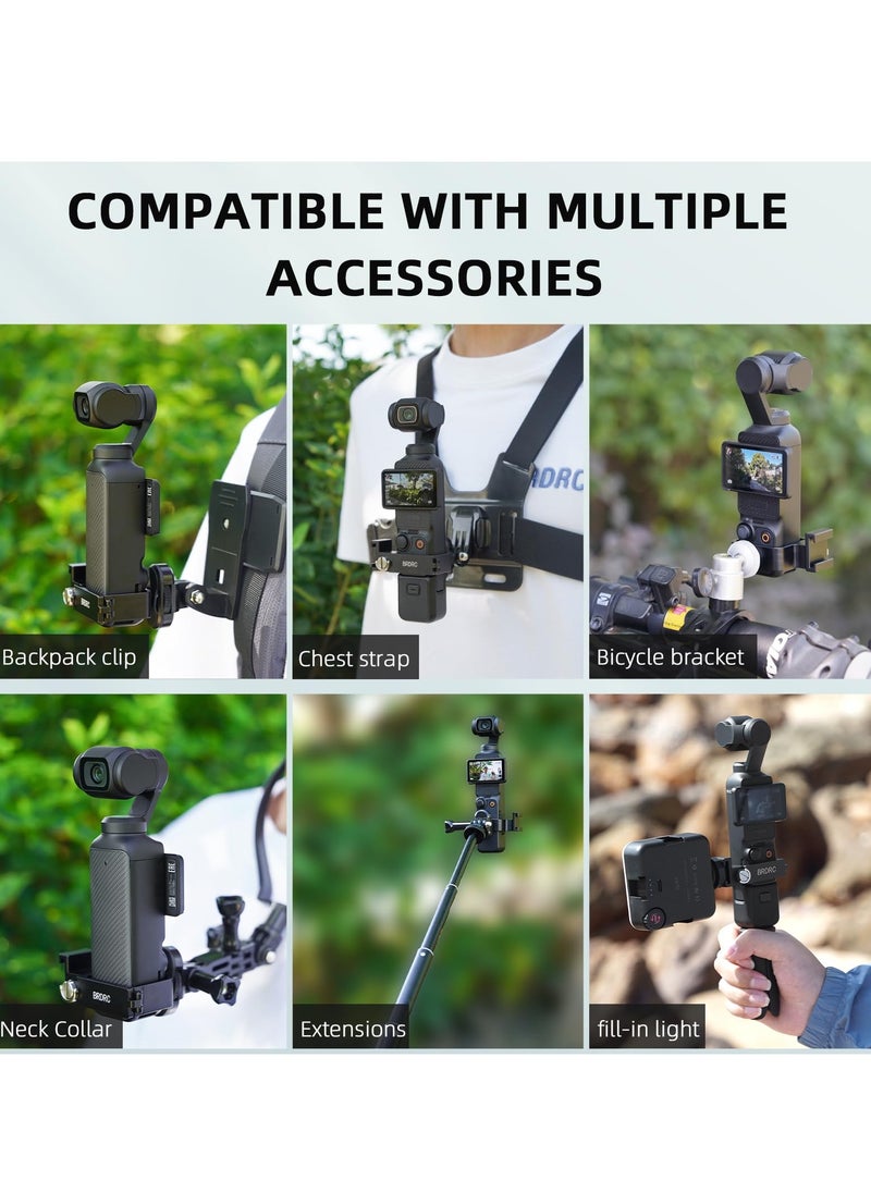 SYOSI - Camera Expansion Adapter Extension Frame Adapter for DJI Osmo Pocket 3 Aluminum Alloy Extension Bracket Camera Adapter Bracket Fixed Bezel Holder Bicycle Stand for DJI Pocket 3 Adapter Mount - Image 1