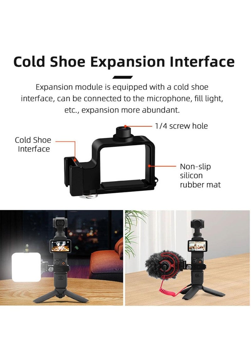 SYOSI - Camera Expansion Adapter Extension Frame Adapter for DJI Osmo Pocket 3 Aluminum Alloy Extension Bracket Camera Adapter Bracket Fixed Bezel Holder Bicycle Stand for DJI Pocket 3 Adapter Mount - Image 1