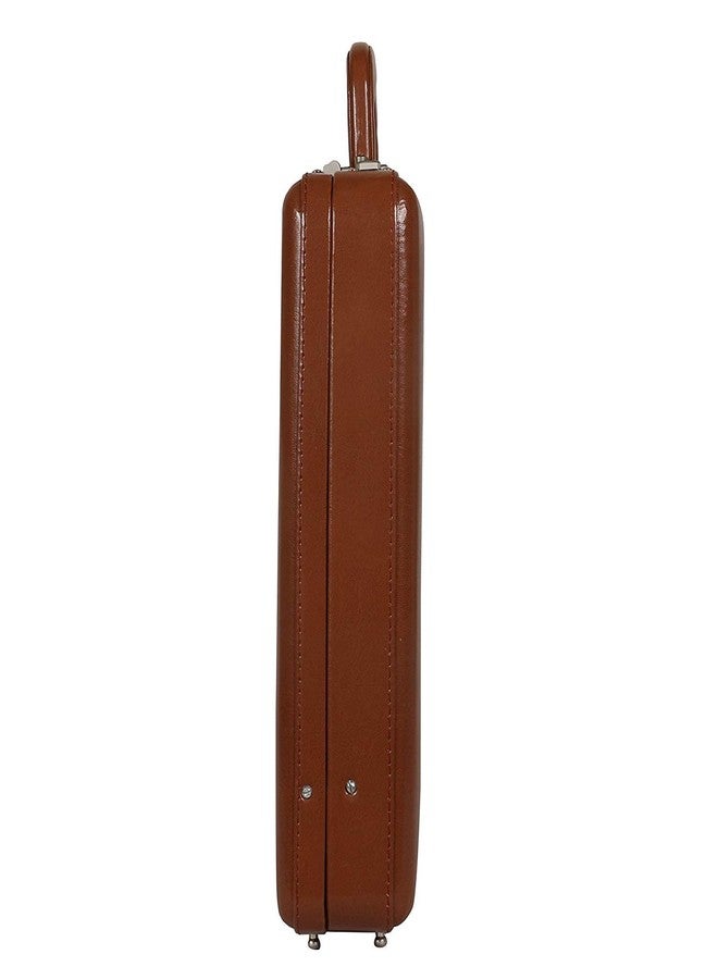 IRHA Faux Leather Briefcase Bag File bag with Combo digit Locking Features and inner Mesh Pocket Medium Briefcase - For Men & Women (TAN) - Image 5
