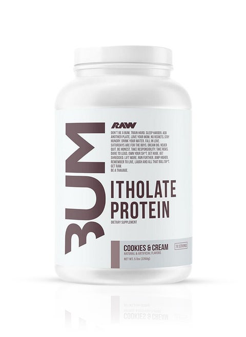 RAW CBUM Itholate Protein - 5Lb Tub - Elite Isolate by Chris Bumstead, 25g Protein, Cookies & Cream, Zero Fat, 76 Servings