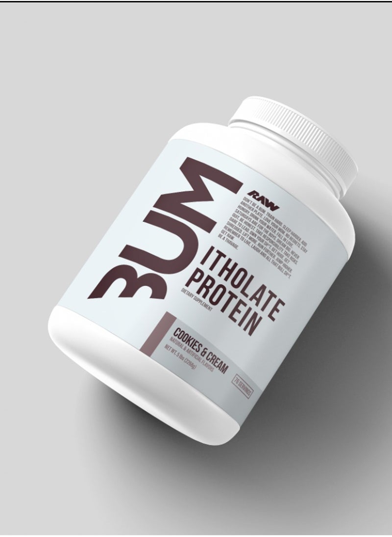 RAW CBUM Itholate Protein - 5Lb Tub - Elite Isolate by Chris Bumstead, 25g Protein, Cookies & Cream, Zero Fat, 76 Servings