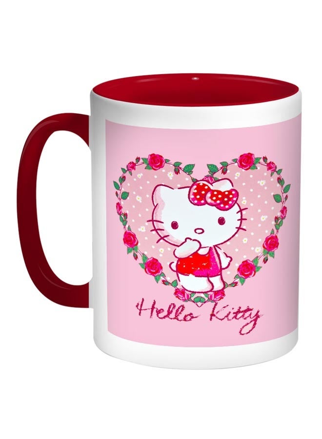 RYN Hello Kitty Printed Coffee Mug Red/White/Pink 11ounce