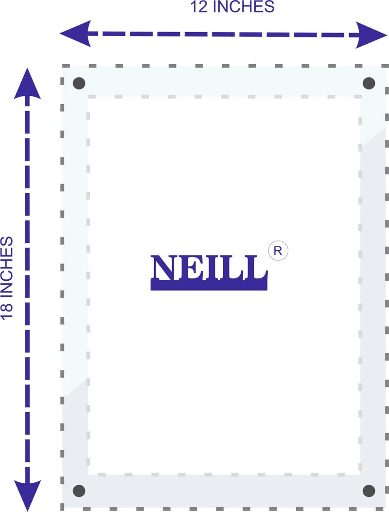 NEILL® Acrylic Sandwich Display Sheet Board Size - 12"x18", Transparent/Clear, Pack of 1 Pc, for Ads/Posters/Pictures/Information/Illustration/Hospitality/Home decor - Image 2