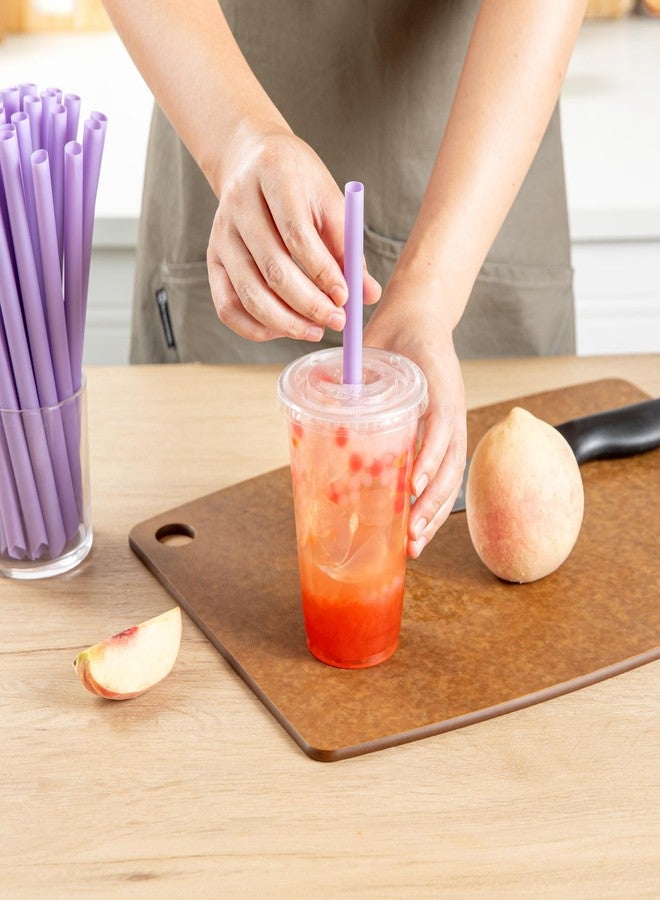 Restaurantware Straws 100 Count 9 Inch Jumbo Plastic Boba Smoothie Straws Wide Diameter Disposable for Bubble Tea Cold Food Friendly - Image 5