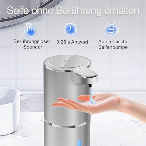 Sylfu Automatic Liquid Soap Dispenser Bathroom Kitchen Dish Liquid Body Shampoo Shower Gel Hand Free Liquid Wall Mount Touchless Soap Dispenser 380ml Auto Liquid Dispenser Sylfu - Image 2