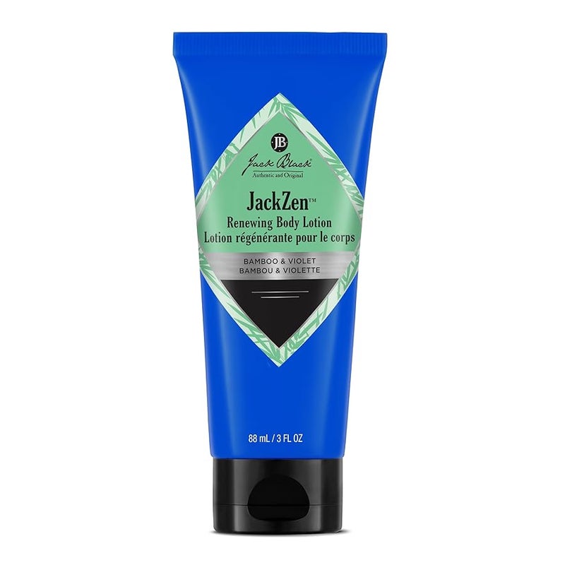 Jack Black Jackzen Renewing Body Lotion for Men 3 oz Earthy Fragrance Mens Lotion for Extremely Dry Skin Mens Travel Size Body Moisturizer for Dry Skin FastAbsorbing Hydration Gifts for Men - Image 1