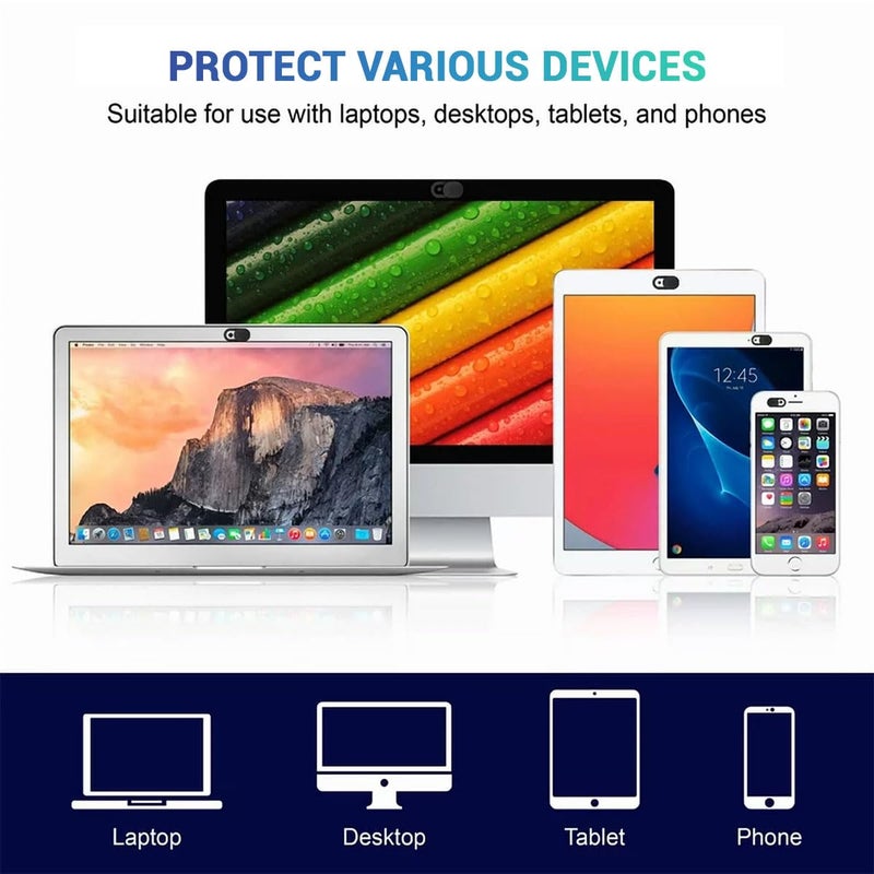 kaca Webcam Cover, Privacy Protector Webcam Cover Slide, Compatible with Laptop, Desktop, PC, Smartphone, Protect Your Privacy and Security, Strong Adhesive, (Rectangle) Set of 3 - Image 5