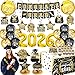 jenlion Black and Gold Graduation Decorations 2026 Class of 2026 Decorations Includes 32 Inch Gold 2026 Balloons Congrats Grad Banner Tablecloth Sash Centerpieces College High School Party Supplies - Image 4
