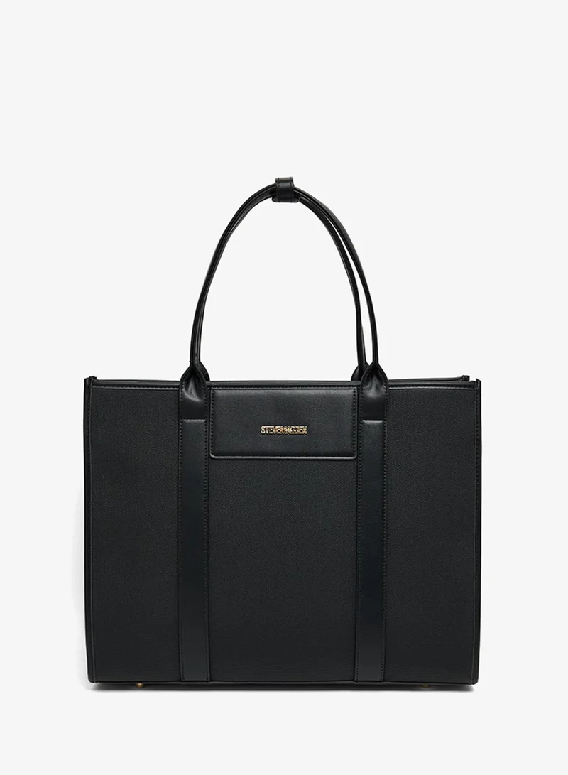 STEVE MADDEN Textured Zippered Tote Bag