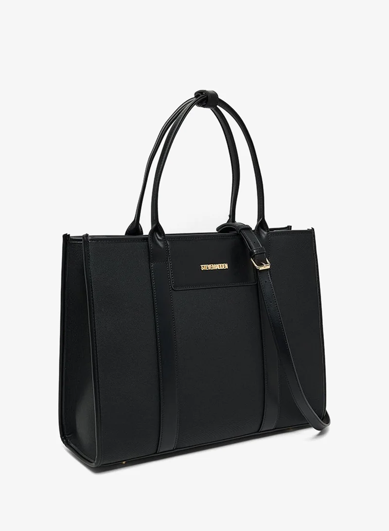 STEVE MADDEN Textured Zippered Tote Bag