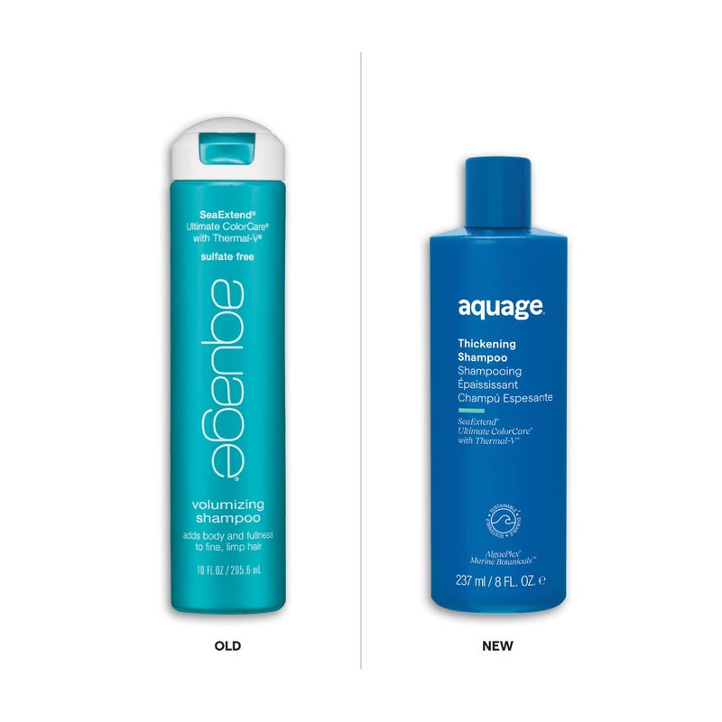AQUAGE SeaExtend Thickening Shampoo, Thermal-V Technology Seals Heat Out, Prevents Haircolor Fade and Thermal Styling Damage, 8 oz - Image 2
