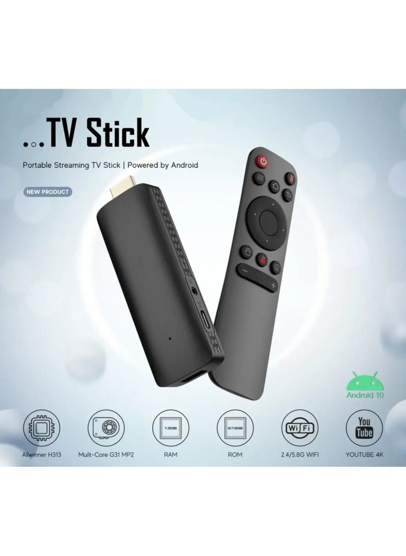 TV Stick with Android 10 System, Built-in Chromecast, 4K Resolution, 2 GB RAM and 8 GB ROM memory space