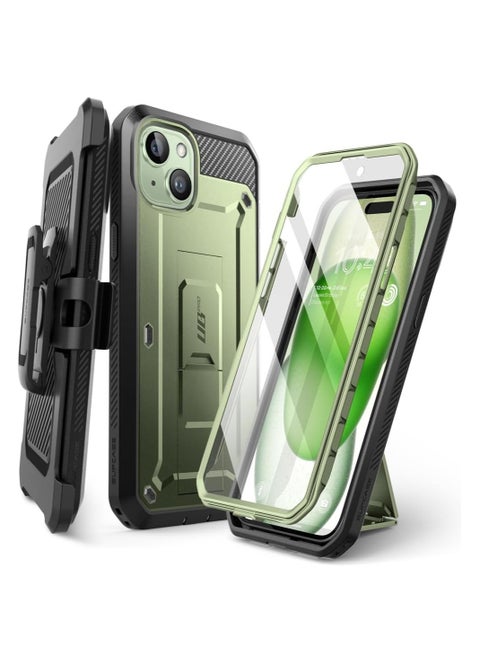 iPhone 15 Unicorn Beetle Pro Case 6.1 Built in Screen Protector & Kickstand & Belt Clip Heavy Duty Rugged Case Guldan