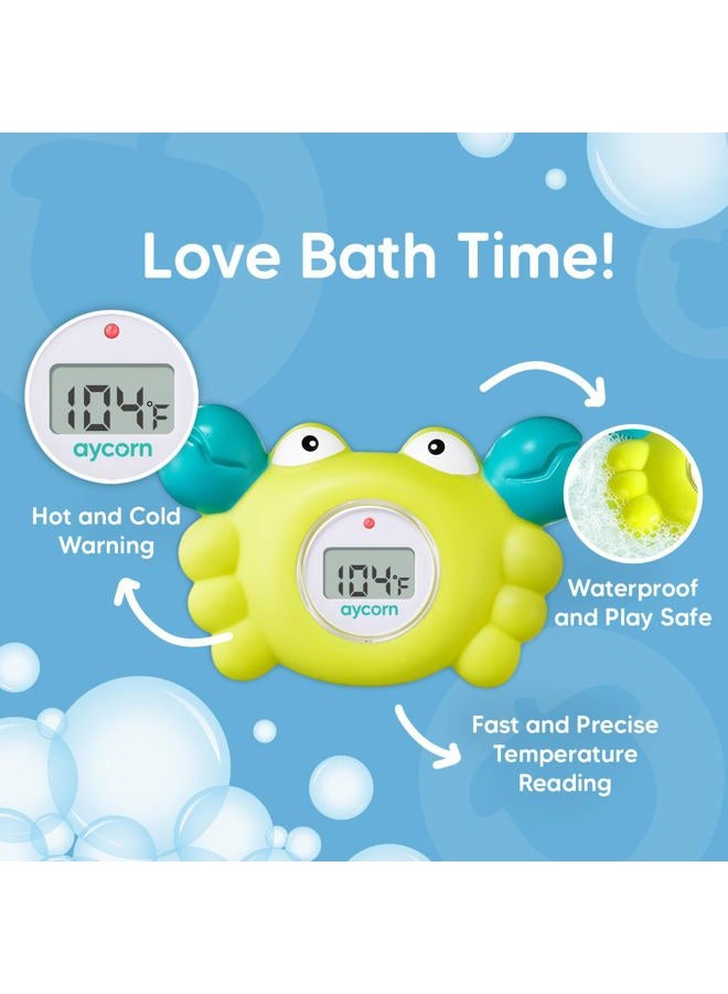 Aycorn Digital Baby Bath and Room Thermometer. Fast and Accurate Water Readings with LED Warning Alarm Ensures Your Child's Safety. Cute Floating Bathtub Toy Makes Perfect Bathtime Fun for Infants - Image 2