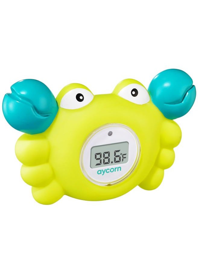Aycorn Digital Baby Bath and Room Thermometer. Fast and Accurate Water Readings with LED Warning Alarm Ensures Your Child's Safety. Cute Floating Bathtub Toy Makes Perfect Bathtime Fun for Infants - Image 1