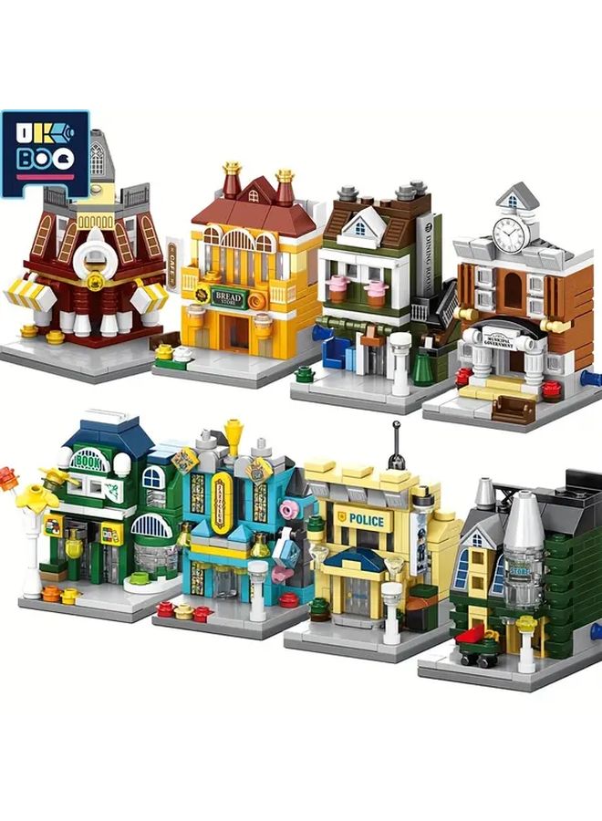 UKBOO DIY Mini Building Blocks City Street Scene 3D Puzzle Construction Toy Model QTY HQB30 2 - Image 2