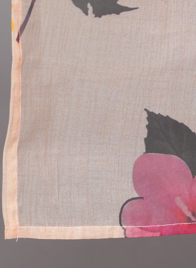 أيه كيه إس ساري أورجانزا بطبعة زهور للنساء