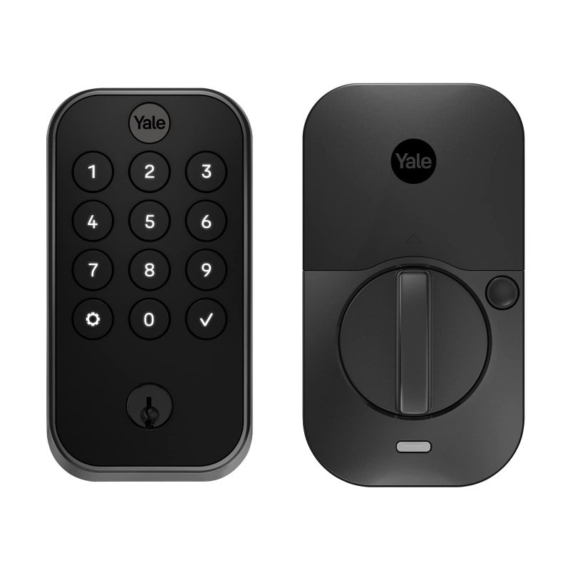 Yale Assure Lock 2 Deadbolt Black Suede Keypad Code Door Lock with ZWave and BackUp Key for Front or Back Entry Door YRD410ZW2BSP - Image 2