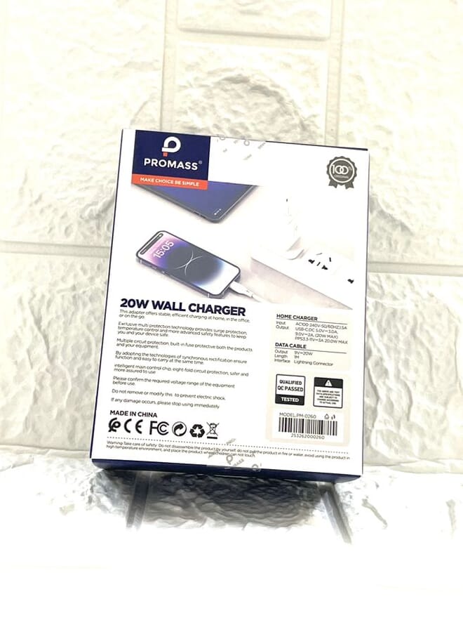 PROMASS Ultra High Charger 20W Wite Type To Lightning - Image 2