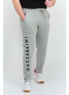 Gazzarrini Men Regular Fit Drawstring Brand Logo Sweatpants, Grey  - Image 1