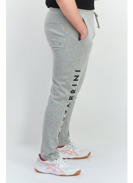 Gazzarrini Men Regular Fit Drawstring Brand Logo Sweatpants, Grey  - Image 2