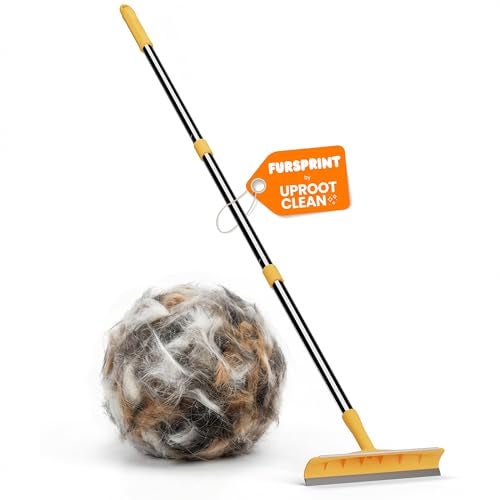Fursprint Carpet Rake for Pet Hair Removal – Reusable Cat & Dog Hair Remover Broom with Adjustable 60" Long Handle, Rug Rake Scraper for Carpet, Rugs, Mats, Upholstery & Couch Cleaning - Image 1