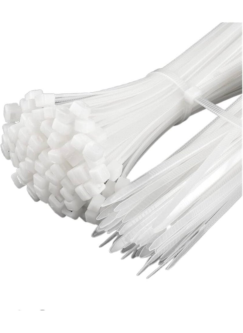 POWER HUB POWER HUB Nylon Cable Ties 200 X 36 mm 100 Pieces Self Locking Heavy Duty Strong Zip WhiteNatural Color 8 Inch  - Image 1