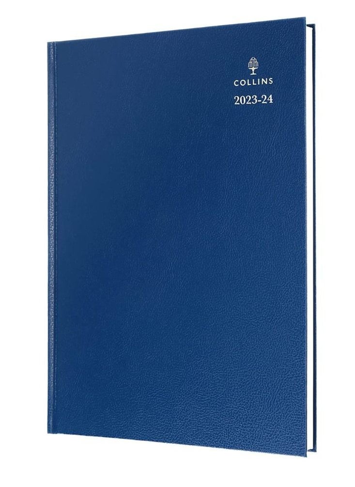 Collins - Collins Standard Desk Academic 2023-24 A4 Week To View Mid Year Diary Planner  FSC MIX Paper School College or University Term Journal  July 2023 to July 2024  Blue - Image 1