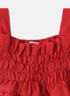 Nautinati Nautinati Girls’ Bubble Crepe Textured Dress with Balloon Hemline  - Image 3