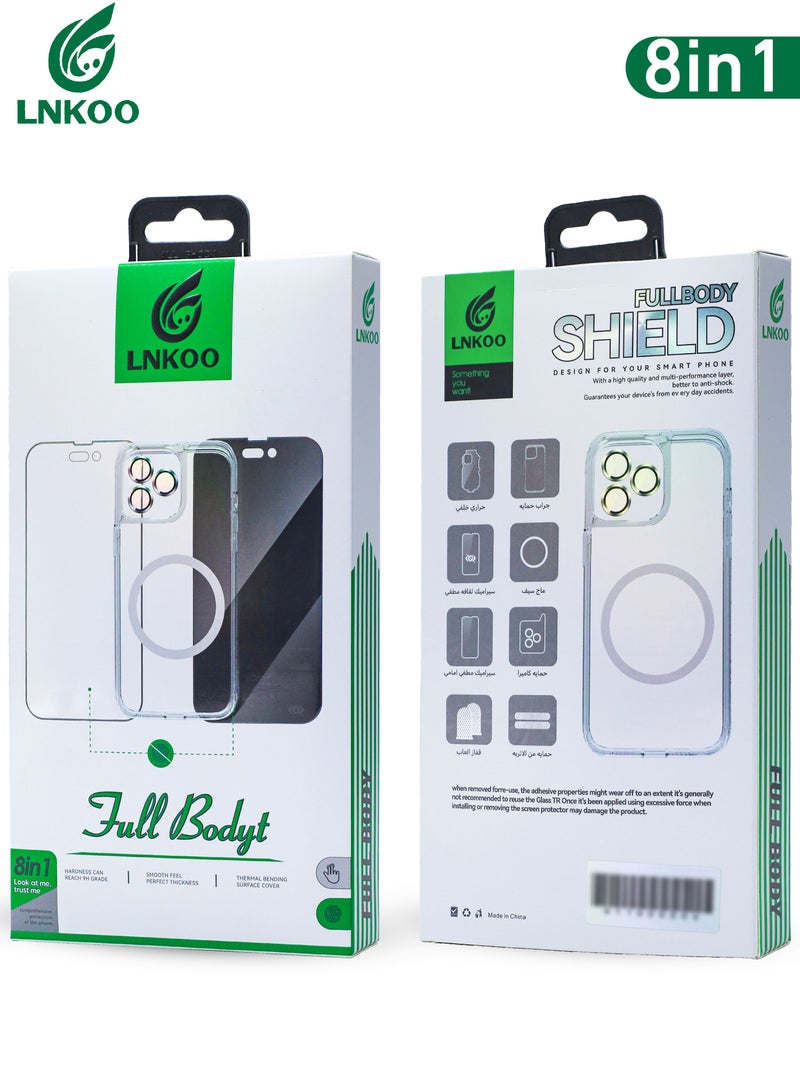لنكوو طقم حماية متكامل 8 في 1 لهاتف آيفون 16 – حماية شاملة وأداء مميز - Image 1