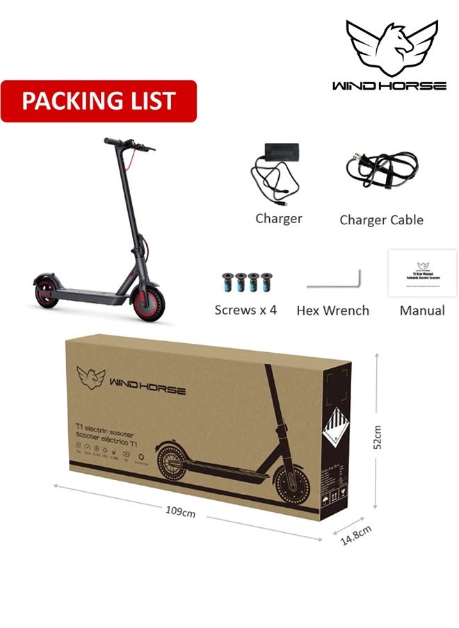 Wind Horse - Electric Lightweight Folding Scooter, 350W Motor, 36V 8Ah Battery, 8.5 Inches Tires, 30KM Range, 25KM/H Speed, Digital Display and App Control - Image 1