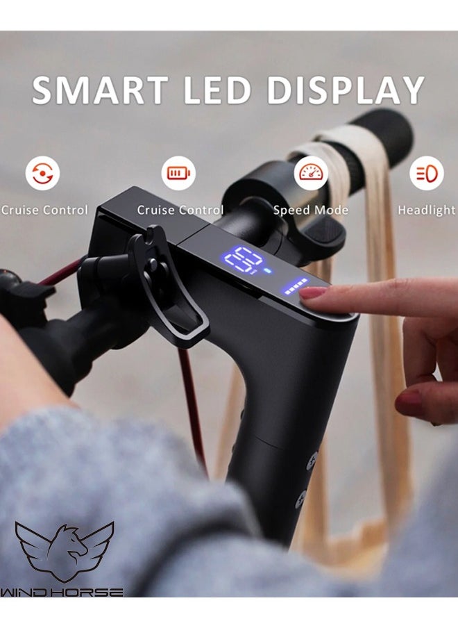 Wind Horse Electric Lightweight Folding Scooter, 350W Motor, 36V 8Ah Battery, 8.5 Inches Tires, 30KM Range, 25KM/H Speed, Digital Display and App Control  - Image 4